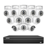 16 Channel 4K PoE Bullet & PTZ Security Camera System, 8MP Outdoor PoE IP Cameras, Pan & Tilt, ONVIF Supported NVR, Two-Way Audio, Smart Human/Vehicle Detection(10x PT Cameras+2x IP Cameras)